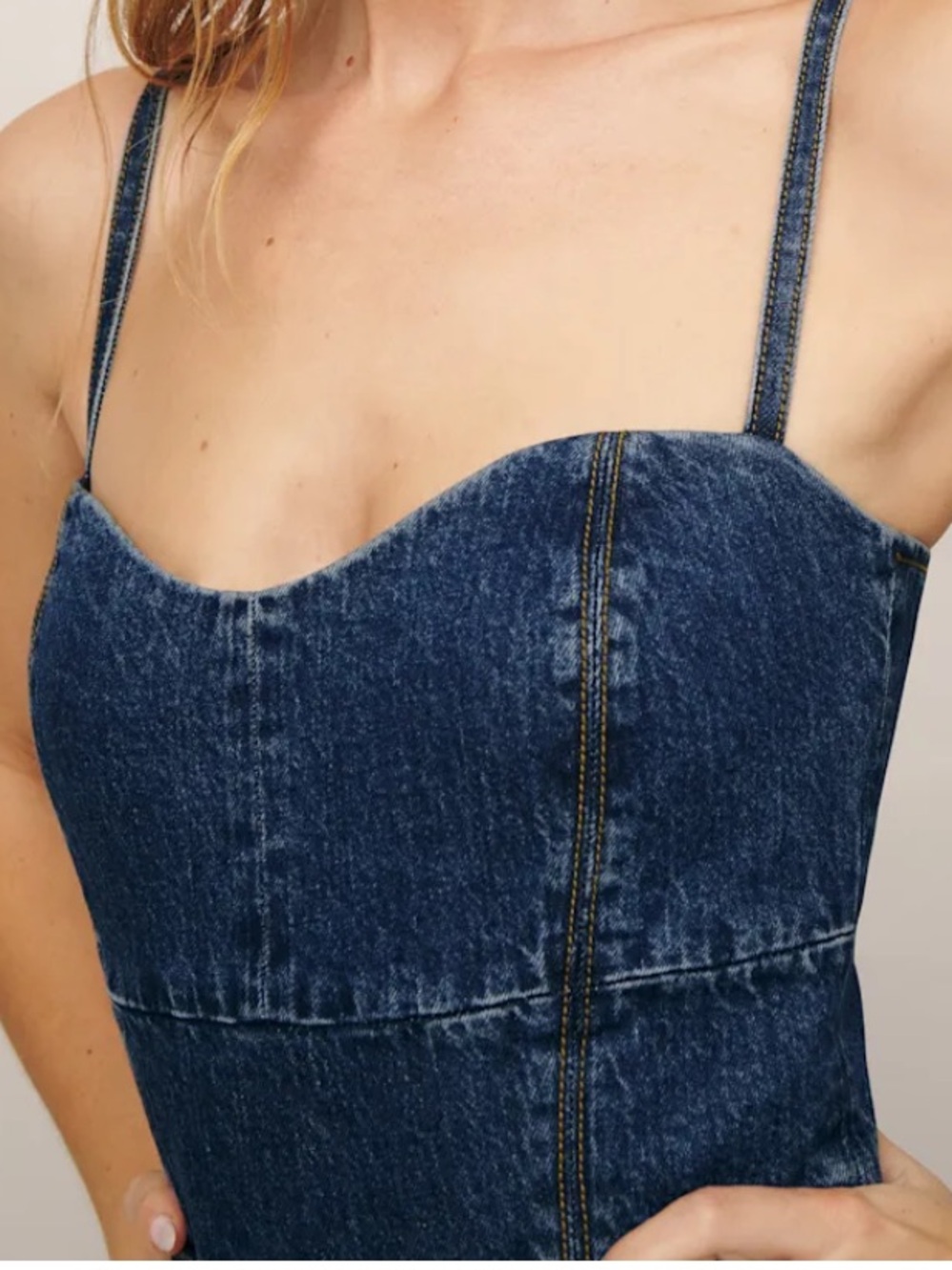 Reformation Daphne Wide-Leg Denim Jumpsuit - Picture 4 of 11